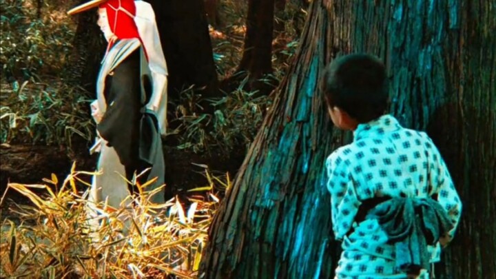 A boy encounters a fox wedding procession deep in the mountains.