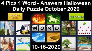 4 Pics 1 Word - Halloween - 16 October 2020 - Daily Puzzle + Daily Bonus Puzzle - Answer-Walkthrough