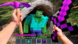 Minecraft in Real Life ~ GIANT ZOMBIE MUTANT BATTLE in Realistic Minecraft Animation POV