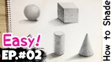 HOW TO SHADE BASIC FORMS (3D shapes) Step by Step: Cylinder, Sphere, Cone, Cube, Pyramid (TAGALOG)