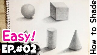 HOW TO SHADE BASIC FORMS (3D shapes) Step by Step: Cylinder, Sphere, Cone, Cube, Pyramid (TAGALOG)