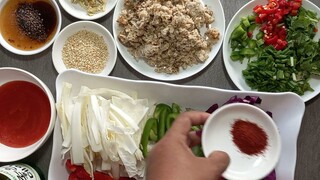 rau củ quả chan sốt ai cũng làm được.