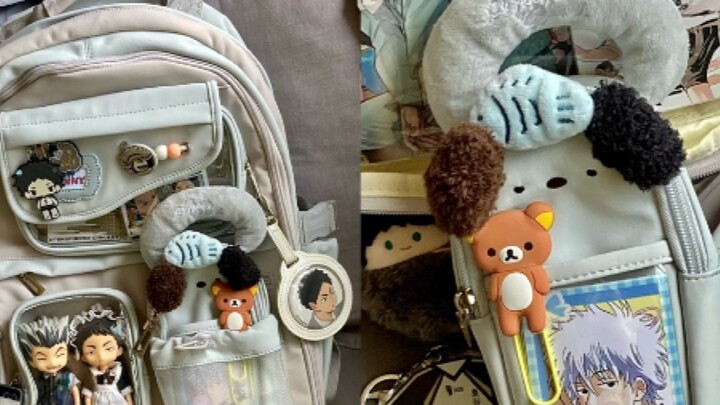 Pain bag sharing/Super suitable for students' daily large capacity multi-layer pain bag! Also comes 