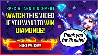 WATCH THIS VIDEO if you want to win diamonds!!! Mobile Legends