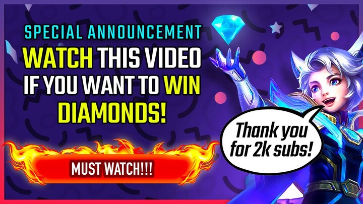 WATCH THIS VIDEO if you want to win diamonds!!! Mobile Legends