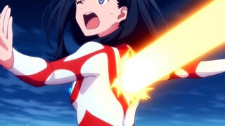 When the female Gulit turned into Ultraman and was hit