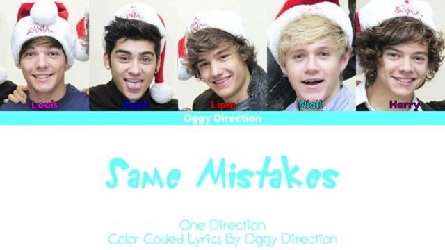 One Direction - Same Mistakes (New Color Coded Lyrics 2024)(sped up)
