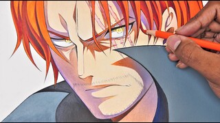 Drawing - SHANKS (ONE PIECE) Red Hair pirate