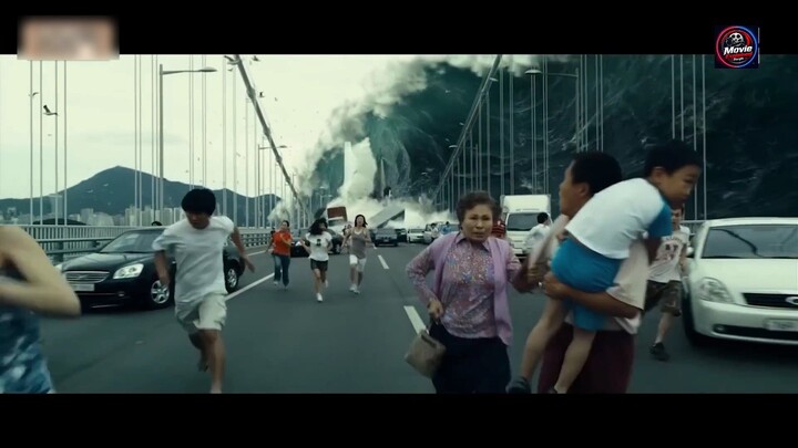A terrifying tsunami swept through the city within moments, completely destroying it.