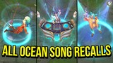 All Ocean Song Recalls | League of Legends