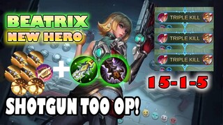 WOW! BEATRIX Brutal Damage Too Broken New Marksman MLBB