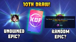 UNOWNED EPIC SKIN OR RANDOM EPIC SKIN AT 10TH DRAW? KOF BINGO EVENT 2022 - MLBB