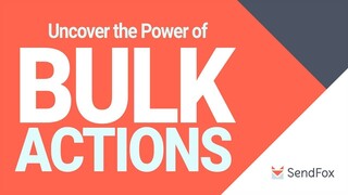 SendFox Review: Uncover the Power of Bulk Actions