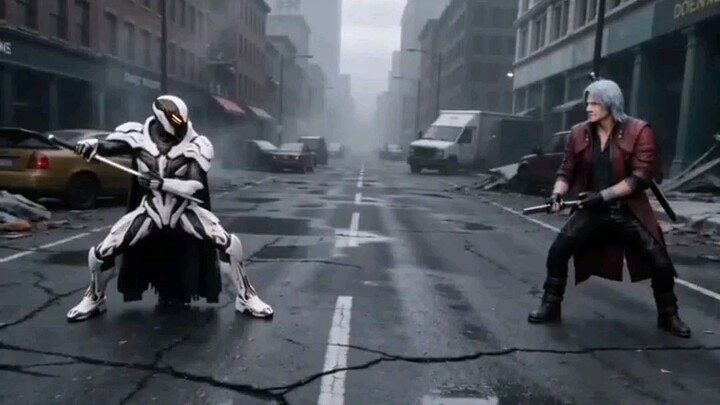silver robe vs dante action scene