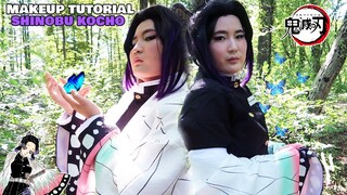 Shinobu Kocho Cosplay Makeup Tutorial // Kimetsu No Yaiba  鬼滅の刃 Transformation