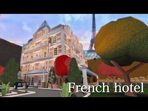 we're building a french hotel in bloxburg ft. Tyzyria