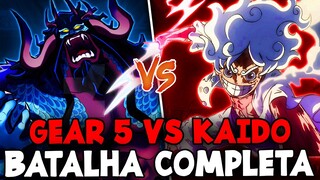 LUFFY GEAR 5 VS KAIDO FORMA FINAL BATALHA COMPLETA EM ONE PIECE | COMO SERÁ GEAR 5 VS KAIDO NO ANIME