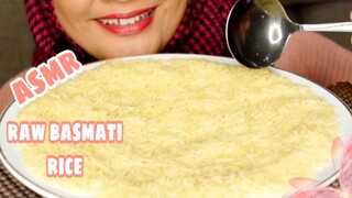 ASMR RAW RICE EATING|| RAW BASMATI RICE || MAKAN BERAS BASMATI PAKE CENTONG