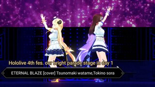 [Hololive 4th fes] ETERNAL BLAZE [cover] Tokino Sora, Tsunomaki Watame