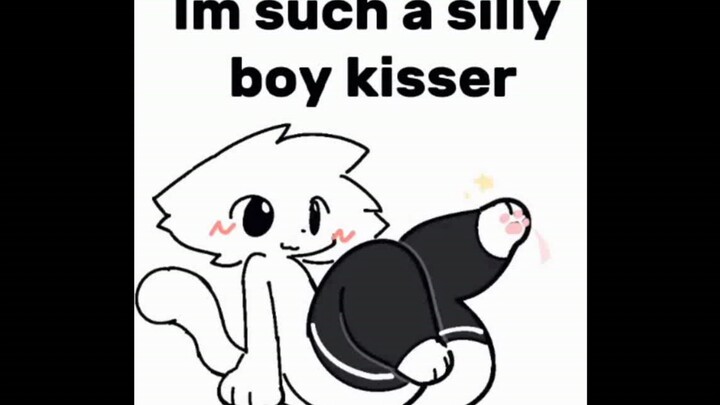 喜欢亲男孩子的小傻猫的梗.2（silly cat boykisser meme）