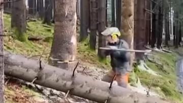 After watching this, you'll understand why lumberjacks in North America earn such high salaries!