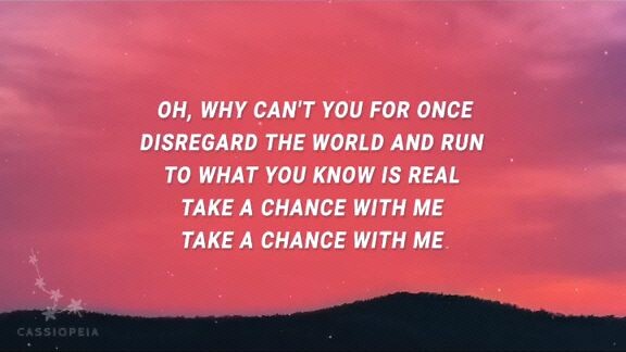 take a chance with me song lyrics