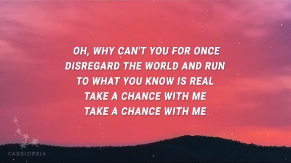 take a chance with me song lyrics