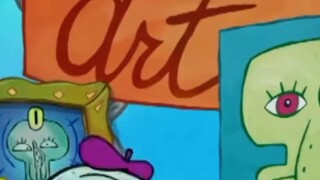 When Squidward meets Mondrian, the Mondrian painting is born.