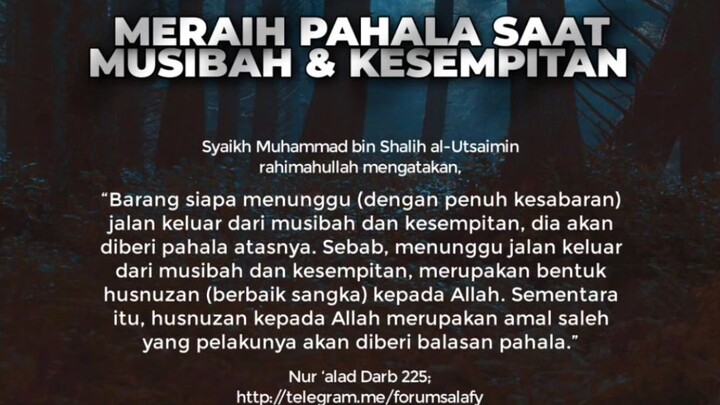 meraih pahala ketika musibah melanda