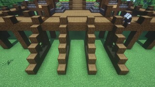 [Rainy Garden] Minecraft Building Tutorial - How to Build a Large Survival Base (Transportation)
