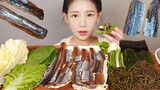 꾸덕 쫀득🤎 과메기 먹방 Gwamegi Half-dried Herring  [eating show]mukbang korean food