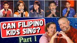 First Time Reaction to PHILIPPINE KIDS NAILING ENGLISH SONGS - Part 1