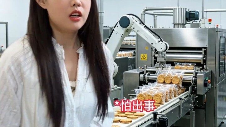 Working at a food factory, can't get enough cookies!