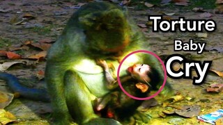 oh No Mum! Jade Torture Newborn Monkey Jayden Cry Loudly, Bad Mum Jade Careless Baby Jayden #02
