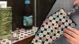 Creating a shelf of bottle caps // 5 min crafts