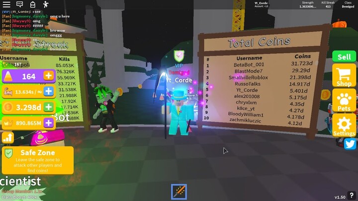 I'm Top 5 at TOTAL Coin This is Insane Saber Simulator (Roblox)