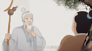 A man worked hard all year and finally got to enjoy braised pork, but he couldn't bear to eat it him