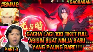 GACHA LAGI PART 3 FULL ABISIN 100 TIKET BUAT DAPATIN NIJA EMAS RARE TERKUAT LAGI DI NARUTO SHUTDOWN