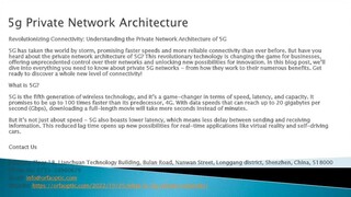 5g Private Network Architecture