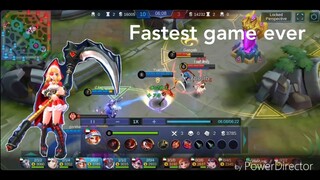 fastest game ever in mobile legends // ranked game // easy star // # ding