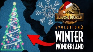 WINTER WONDERLAND WITH DINOSAURS | Jurassic World Evolution 2 Speed Build