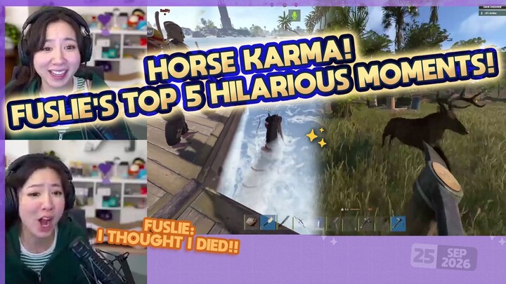 HORSE KARMA! Fuslie's TOP 5 Hilarious Moments Abe Rust Isles!