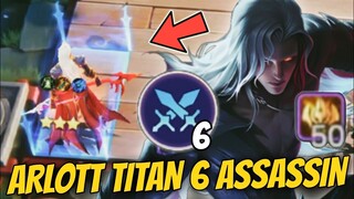 ASSASSIN ARLOTT TITAN MODE !! OP COMBO !! MAGIC CHESS MOBILE LEGENDS