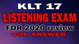 EPS TOPIK 2020: KLT 17 LISTENING EXAM/sample 2