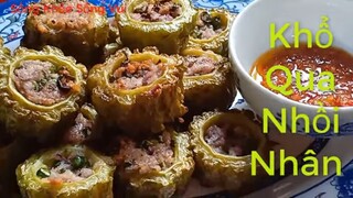Món chay đắng và giòn.Khổ qua nhồi thập cẩm. Ăn khộng bị ngán
