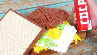 Lego Large Sandwich - เลโก้ในชีวิตจริง 10 / Stop Motion Cooking & ASMR