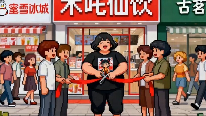 我在蜜雪和古茗中间开了一家木吒仙饮