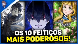 OS 10 FEITIÇOS MAIS PODEROSOS DE BLACK CLOVER!!