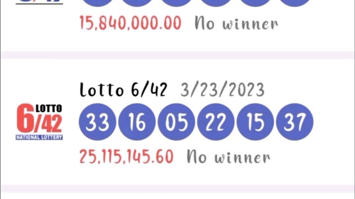 March 23, 2023 Thursday lotto draw results #lotto #lottoresult
