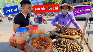 Trí Bot cúi đầu xin lỗi chị Phụng bán ốc vì lý do gì- Ẩm thực Cha Rồng